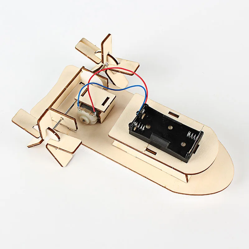 Ручная работа «сделай сам» игрушки лодка детям развивающие деревянные модель сборные игрушки набор Электрический обучение студентов