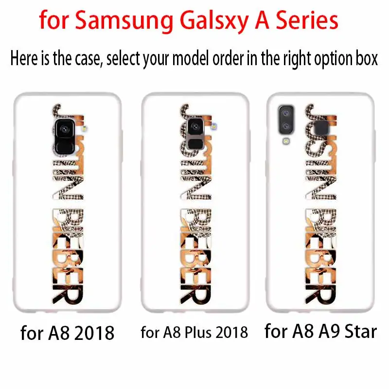Cover Silicone case For Samsung Galaxy A6 A8 A9 A7 A5 A3 Plus 2018 2017 2016 2015 A6S Star Justin Bieber