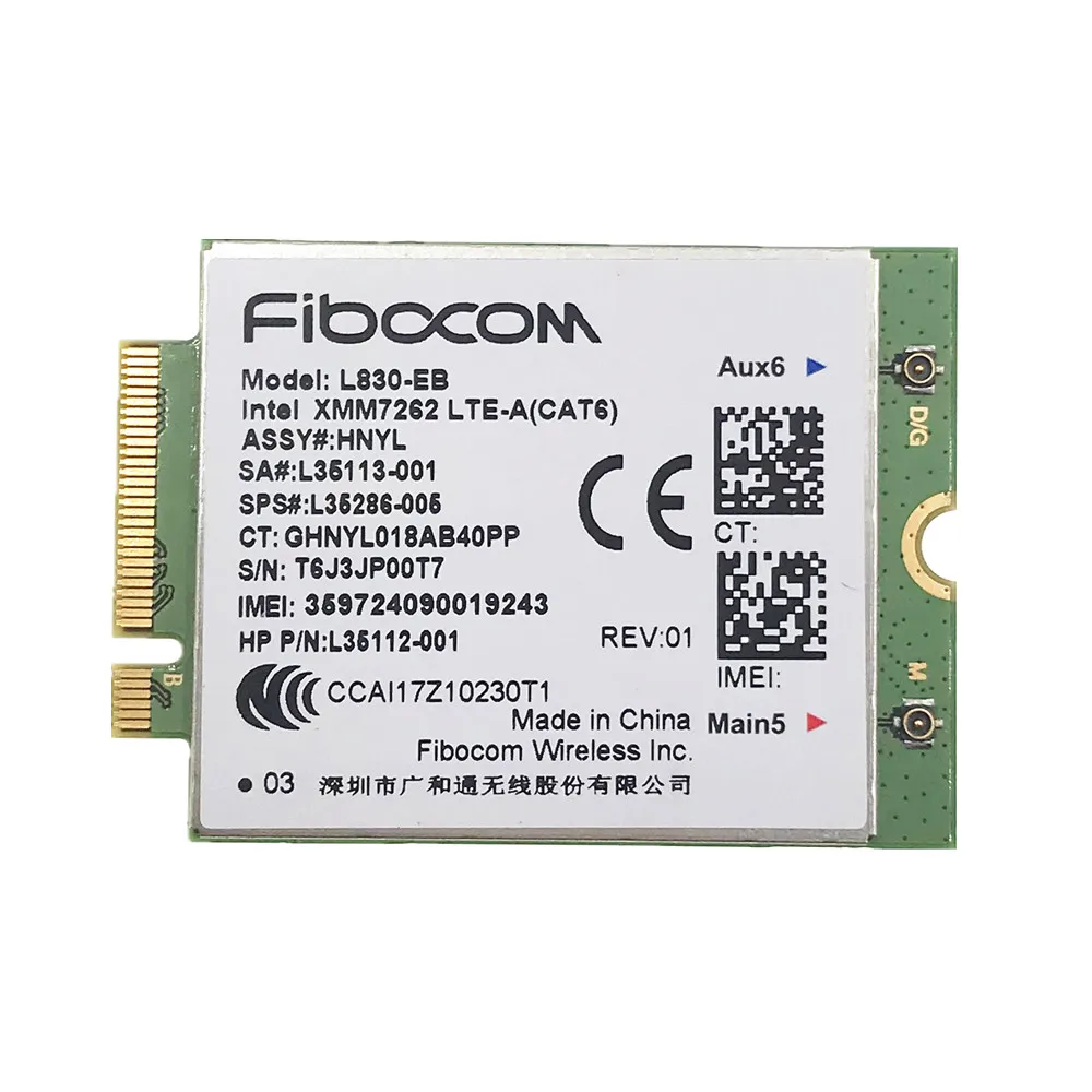 Карта Fibocom L830 EB 4LTE WWAN для HP L35286 005 L35112 001 Cat6 300 Мбит/с|3G модемы| |