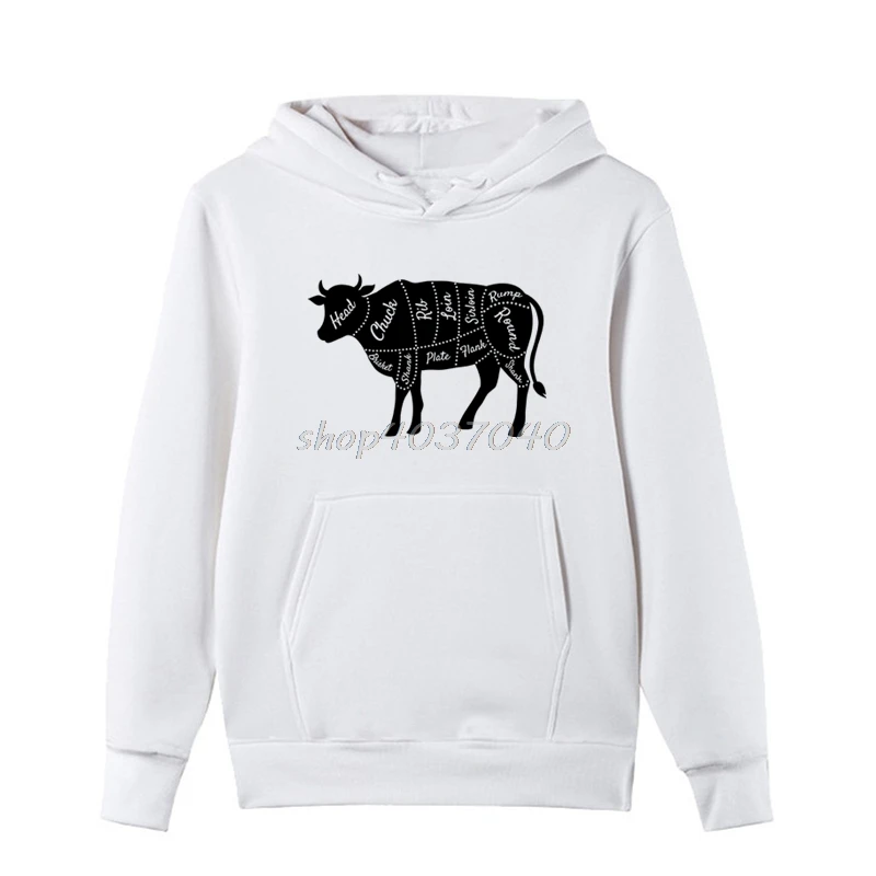 

Men High Quality Coat Beef Diagram Meat Graph Gift Present Cow 3D Sweatshirts Funny Casual Printed Hoodies Harajuku Streetwear