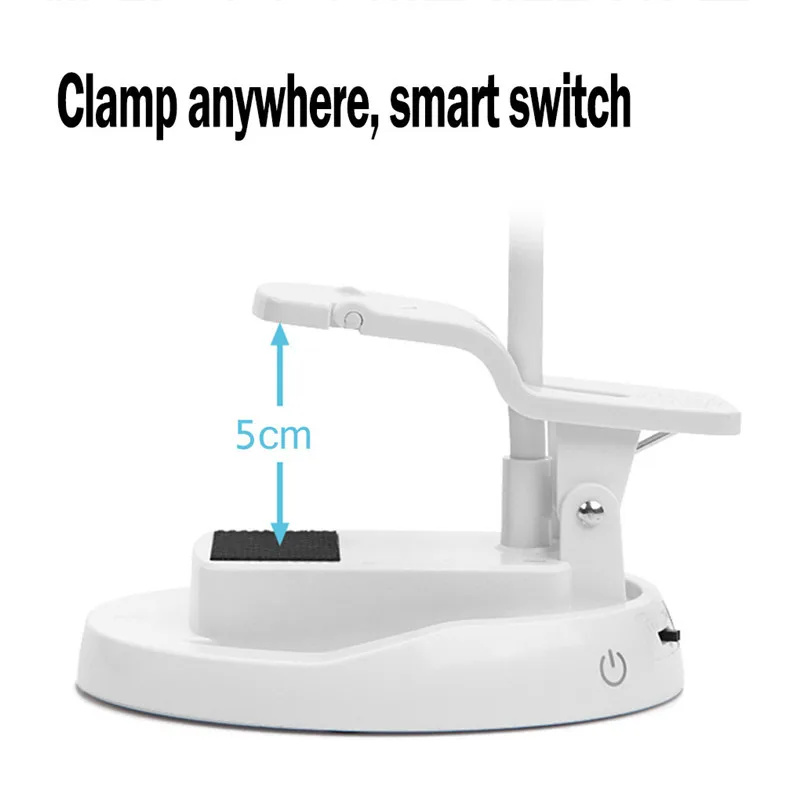 USB Remote Rechargeable Sensor LED Desk Lamp Eye Protection Bed Table Reading Lamp Clip Light Remote Control Luces 40MR0513