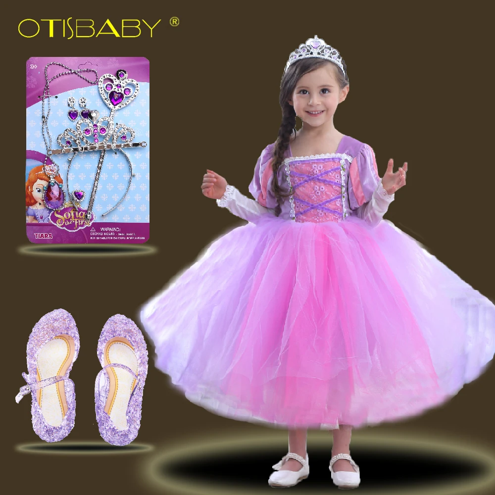 

Children Summer Sleeping Beauty Sofia Ball Gowns for Girls Christening Princess Dress Kids Fairy Tutu Cinderella Dress Clothing