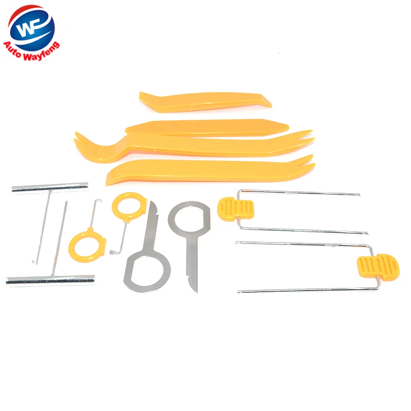 

Free shipping!!12pcs Car Door Interior Plastic Trim Panel Dashboard Installation Removal Pry Stereo Refit Tool Kit