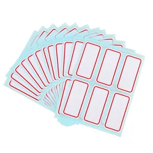 Pegatinas autoadhesivas blancas L04, etiqueta de nombre, papelería para estudiantes, suministros de oficina y escuela, 2,5x5,3 cm, 72 unids/paquete