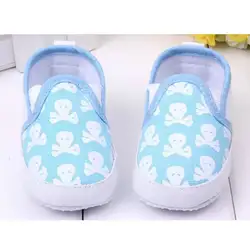 Новая мода Весна 2016 унисекс для детей младшего возраста Обувь для малышей противоскользящие плоские обувь без шнуровки с принтом