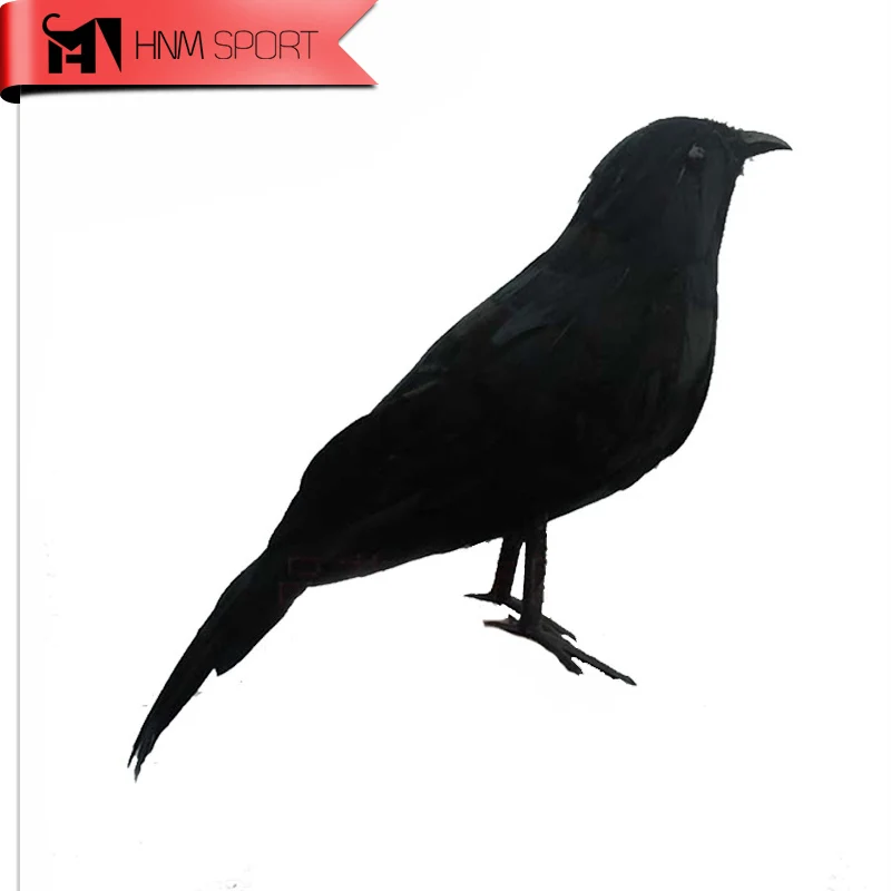 

Trapping bird Flocked Little crow Outdoor Hunting goods duck goose Decoy Plastic Garden Decoration Ornaments Halloween supplies