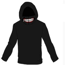 Negro Sudaderas Con Capucha de Manga Larga Suéteres de Las Mujeres Hombre Moda Casual Outfit Disfraces Cosplay Anime