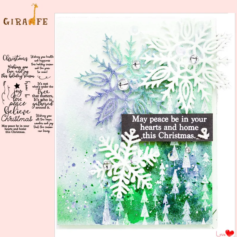 

Words of blessing Decor Transparent Clear Silicone Stamp/Seal for DIY Scrapbooking/Album Craft Decorative Clear Stamp