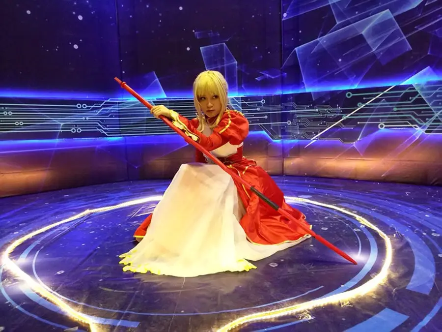 Fate/Экстра последний Encore Saber Nero красный меч Косплей оружие реквизит|sword cosplay|cosplay