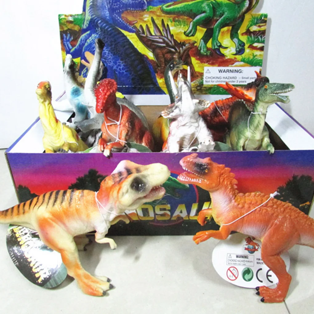 

12pcs Plastic Simulated Dinosaur Model Kids Children Biological Educational Toy Office Ornaments