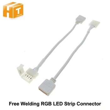 

Free Welding RGB LED Strip Connector 4pin 10mm 5pcs/lot