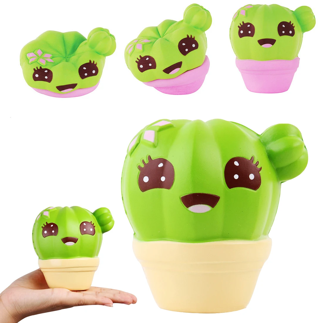 

Big Jumbo Cute Plant prickly Pear Squishy Squeeze Squishi Squshy Toy Slow Rising for Adults Relieves Stress Anxiety Decoration