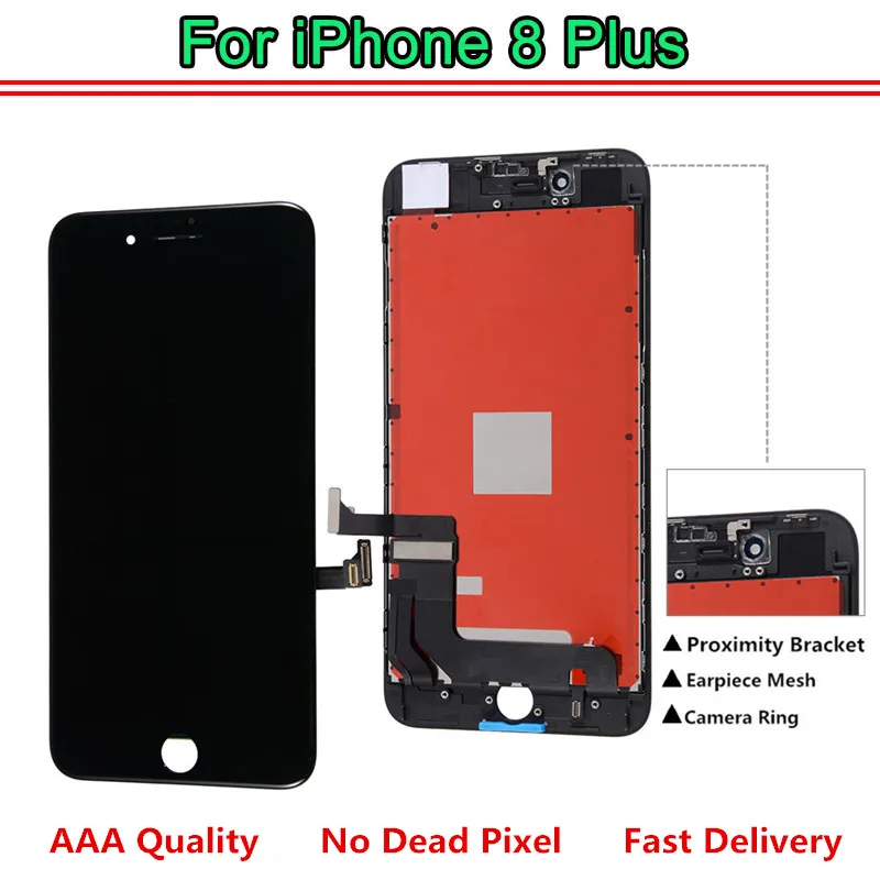 

5PCS/lot 5.5 inch AAA Quality LCD Screen For iPhone 8 Plus Display With Digitizer 3D Touch Screen Replacement Assembly Free DHL