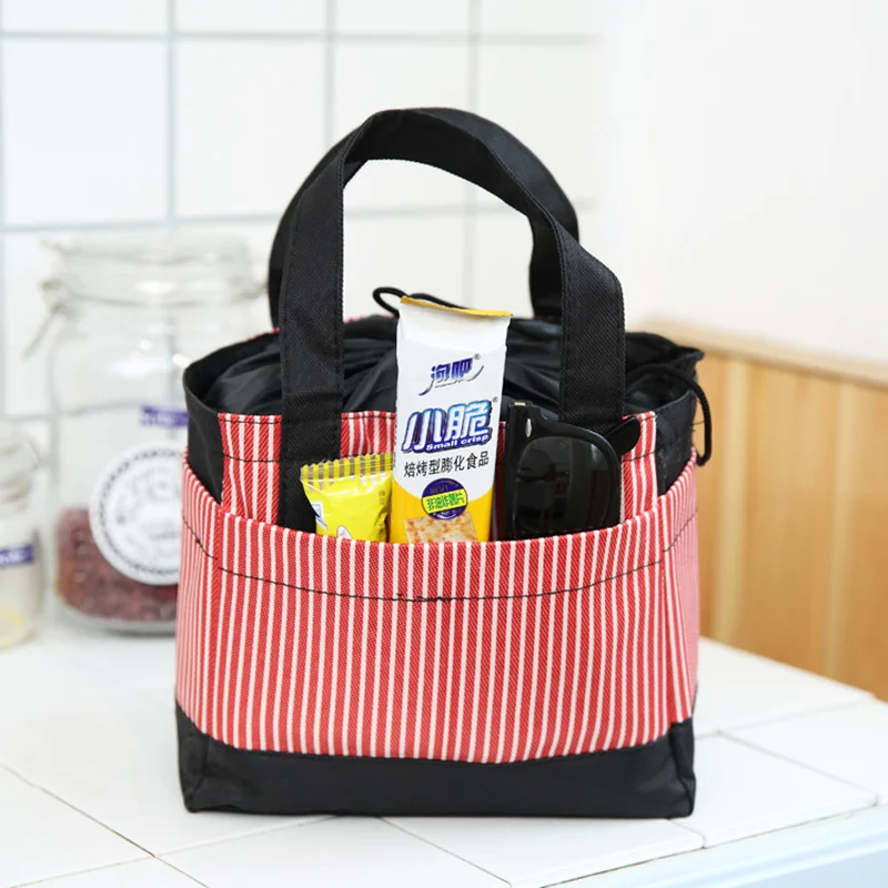 Baby Insulation Bag Feeding Milk Food Warm Drawstring Stripe Mommy Travel Breast Milk Bottle Thermal Portable Casual Tote BB5036 (12)