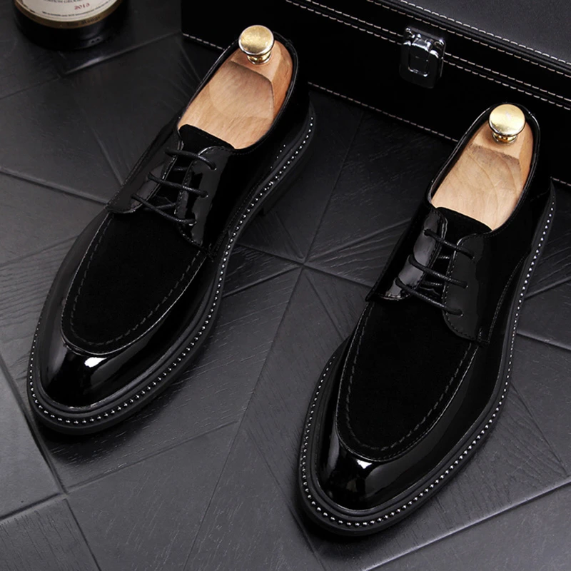 black pure leather shoes