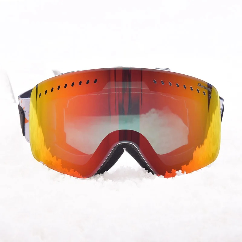 Лыжные очки детские линза с двойным слоем Стекло маска UV400 Анти-Туман Лыжные Зимние Детские платья для девочек Лыжный Спорт Стекло es Зима Девочки очки для мальчиков