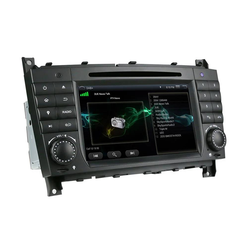 Sale Eunavi 2 Din Android 9.0 Car Dvd Player Radio GPS For C-class W203 2004-2007 Clk W209 2005 A-w168 1998 2002 Clk-c209 Head unit 2