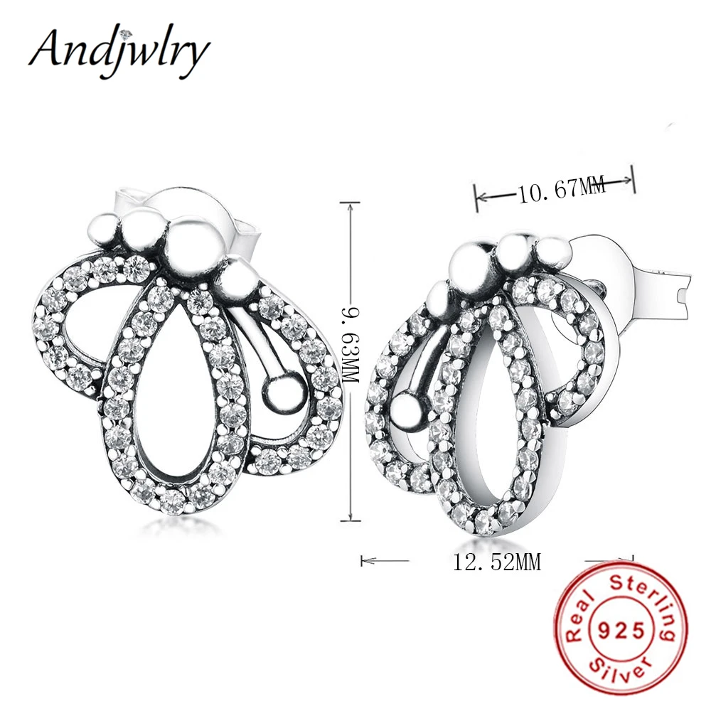 925 пробы Серебряная бабочка контуры серьги гвоздики Модные DIY ювелирные изделия для женщин леди тонкой Berloque Brinco