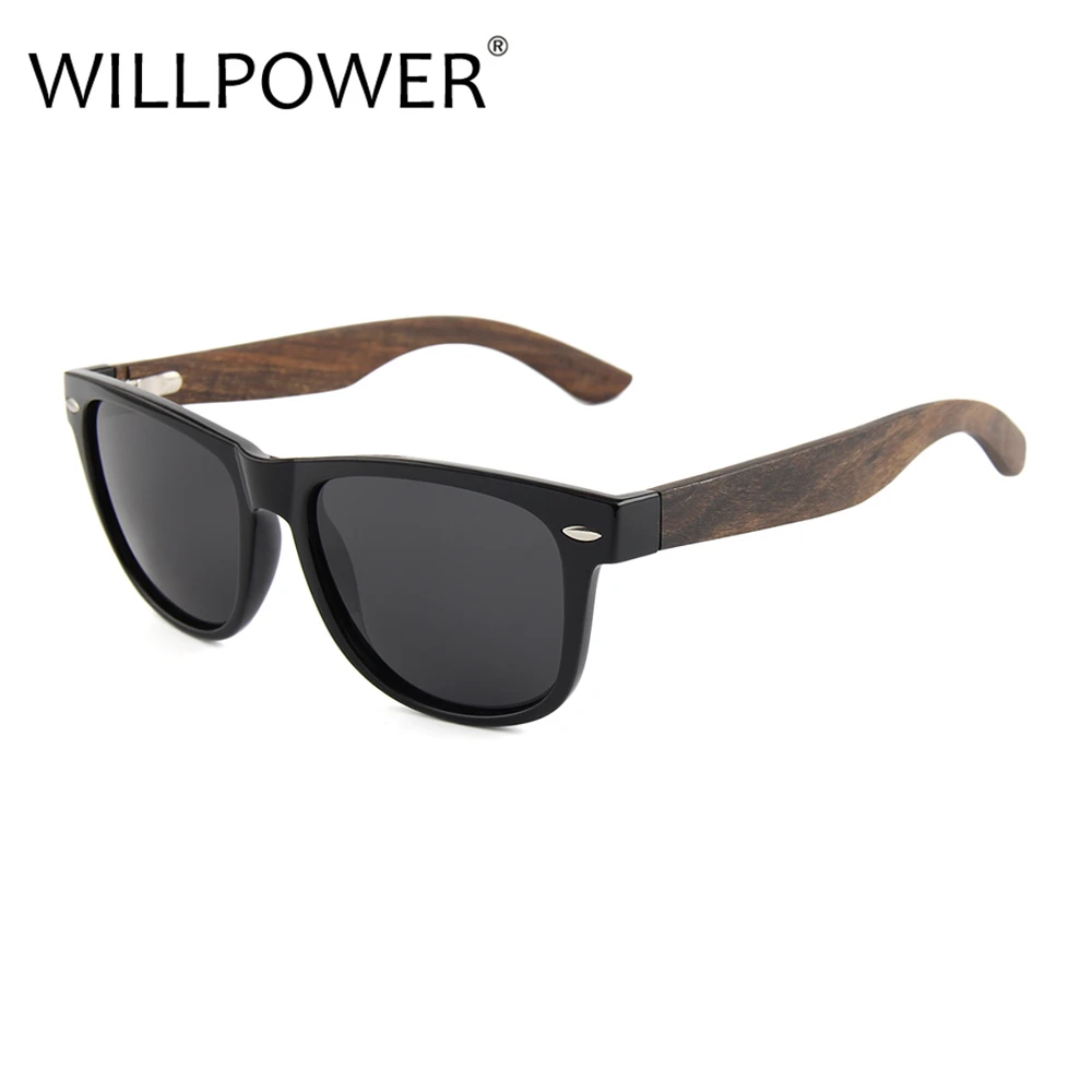 

WILLPOWER 2018 Zebra Wood Sunglasses Polarized Handmade Wooden Sun Glasses Transparent Gray Frame For Men Women