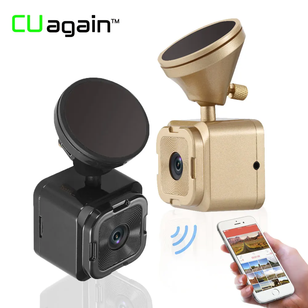 CUagain C72 Mini DVR Dash Cam 20Days Monitor 1080P FHD Car Camera No Screen Wifi Control