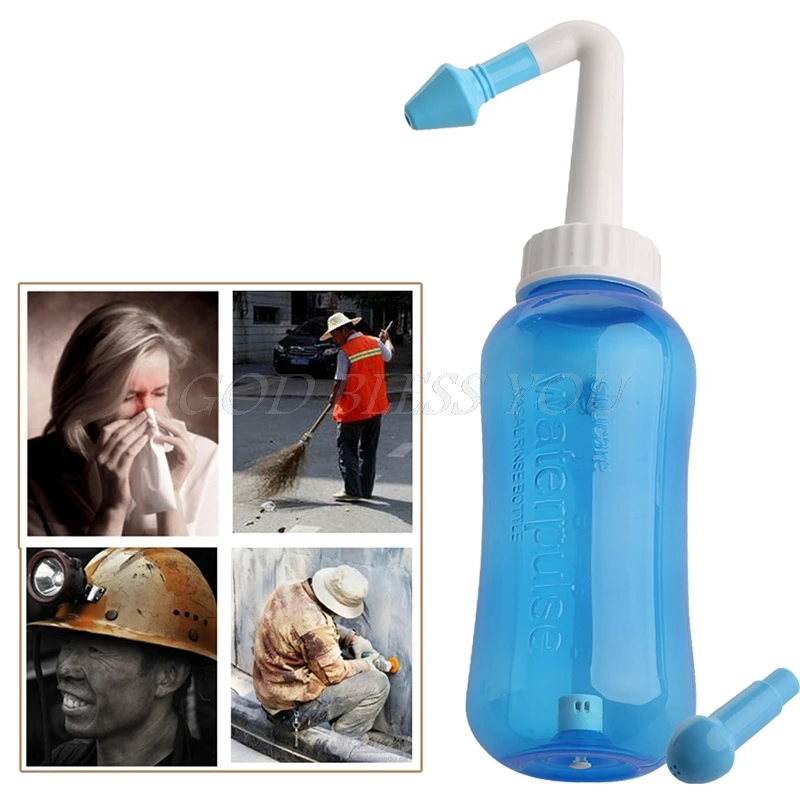 

Nose Wash System Sinus & Allergies Relief Nasal Pressure Rinse Neti Pot Care Tool Drop Ship