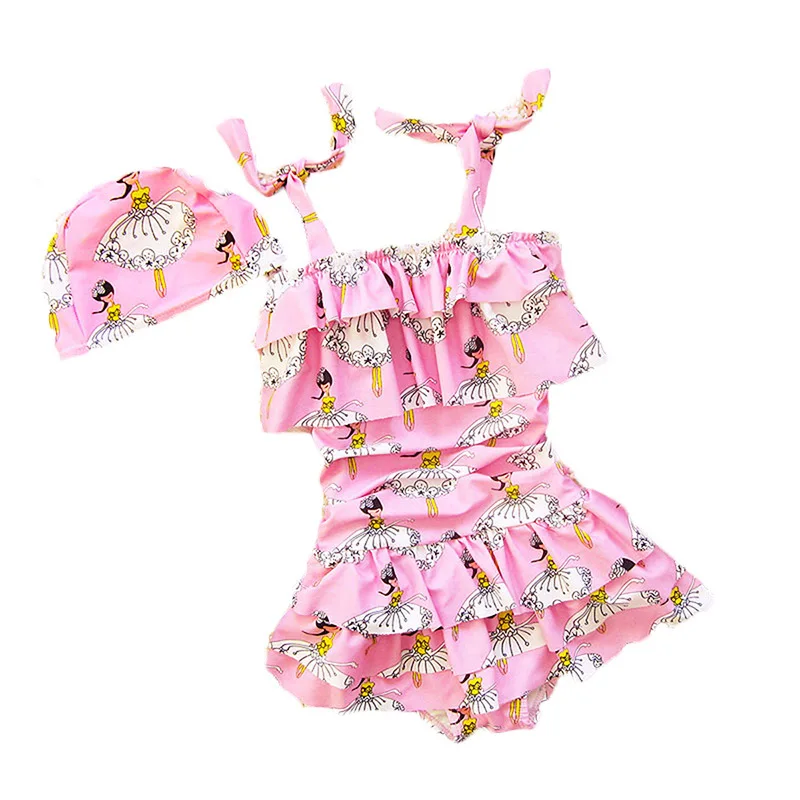 

New Baby Girls Swimwear Lovely Cartoon One Piece Swimsuit For Girls Swimsuit Child Swimwear Children Kids Swimwear For Girls