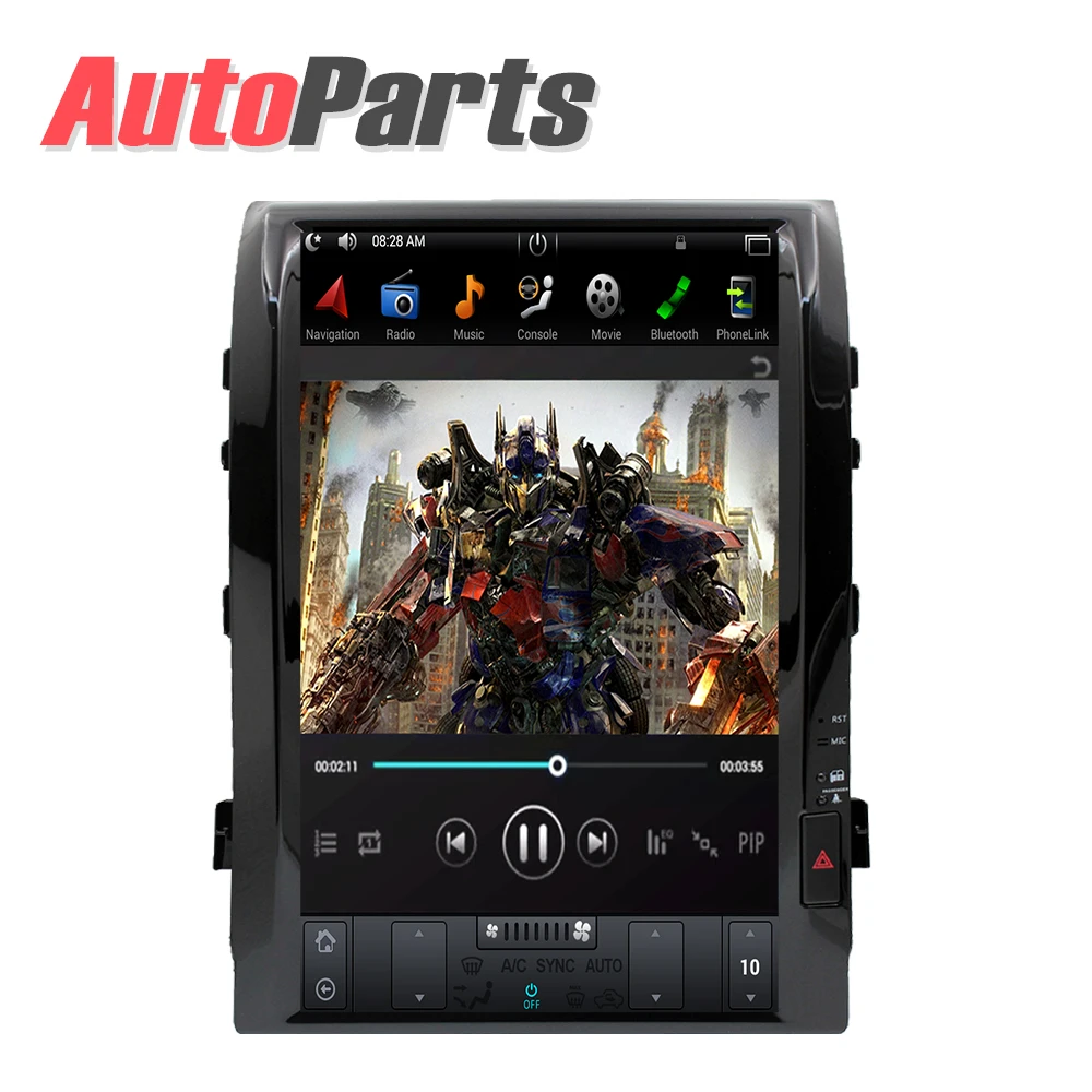Flash Deal Android 8.1 4G Tesla Car DVD for Toyota Land Cruier 2007 - 2015 car audio radio multimedia system gps navigation car dvd IPS AUX 2