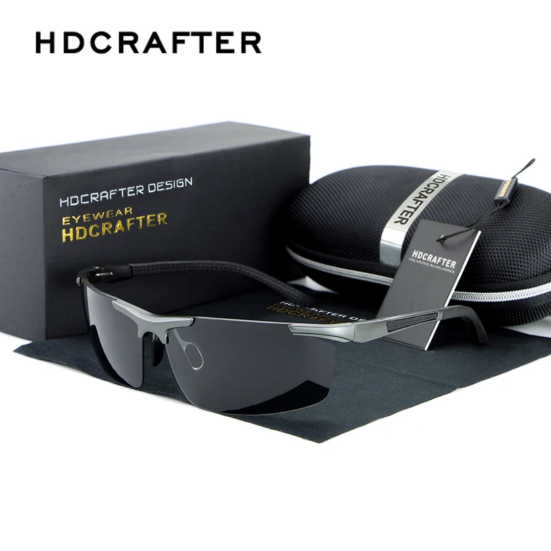 Брендовые дизайнерские поляризационные солнцезащитные очки для мужчин UV400