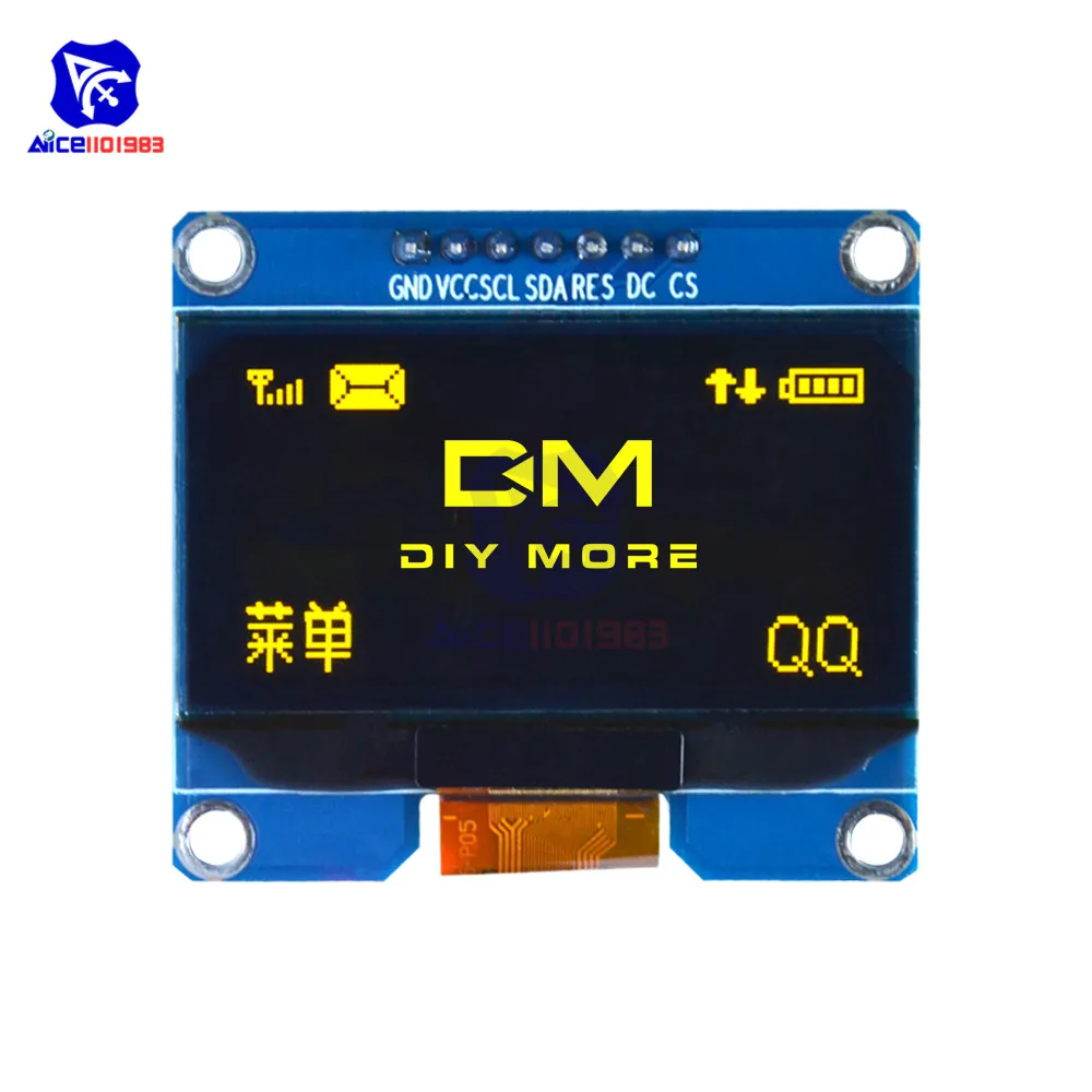 1,5" 7PIN OLED дисплей модуль SSD1309 SPD0301 для SSD1306 SPI IIC igc интерфейс 12864 OLED экран 3,3-5 в для Arduino AVR STM32