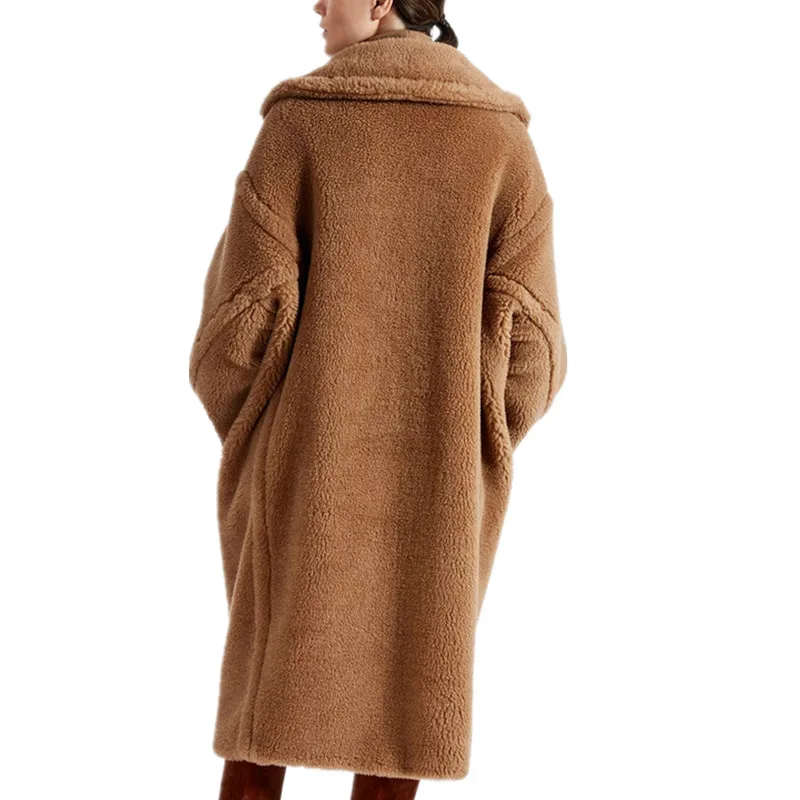 2018 Autumn and Winter New Women's Imitation Fur Coat In The Long Section of The Windbreaker Thick Warm Fashion Jacket Tq030 Coats