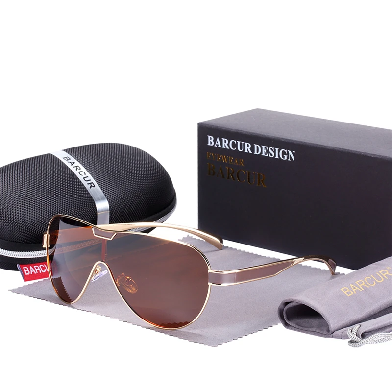 BARCUR, поляризованные солнцезащитные очки для вождения, мужские, фирменный дизайн, солнцезащитные очки для мужчин, спортивные очки, lunette de soleil homme