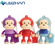 Hot Sale Cartoon Cute Monkey USB Flash Drive Pendrive 4GB 8GB 16GB USB Stick External Memory