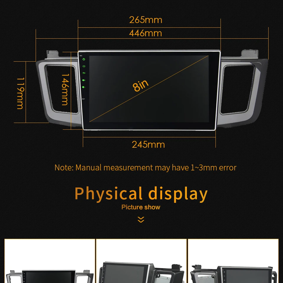 Flash Deal 10.1" IPS Octa Core 4G Android 8.1 4GB RAM 64GB ROM RDS BT Car DVD Player Autoradio Stereo GPS Glonass For Toyota RAV4 2012-2016 7