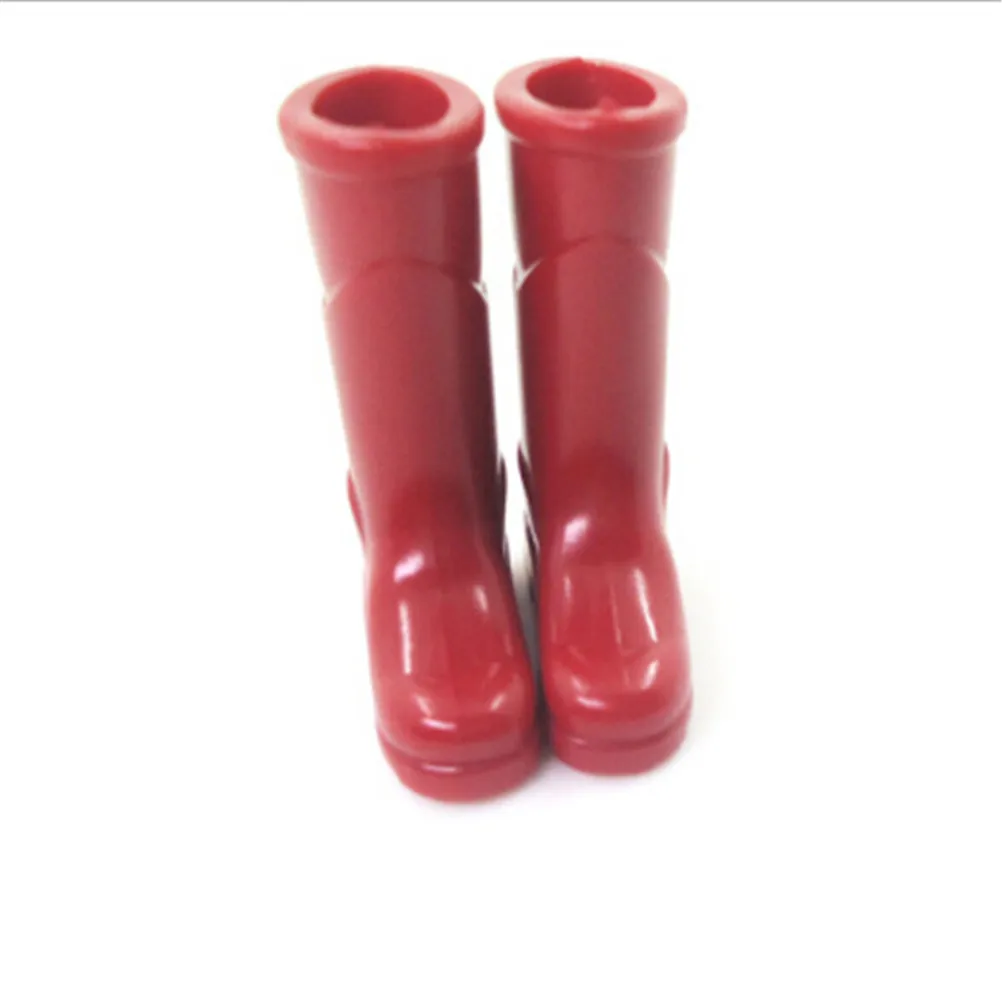 1Pairs 1/12 Scale Dollhouse Miniature Rubber Rain Boots Home Garden Yard Decoration Dolls Accessories Red Blue Black