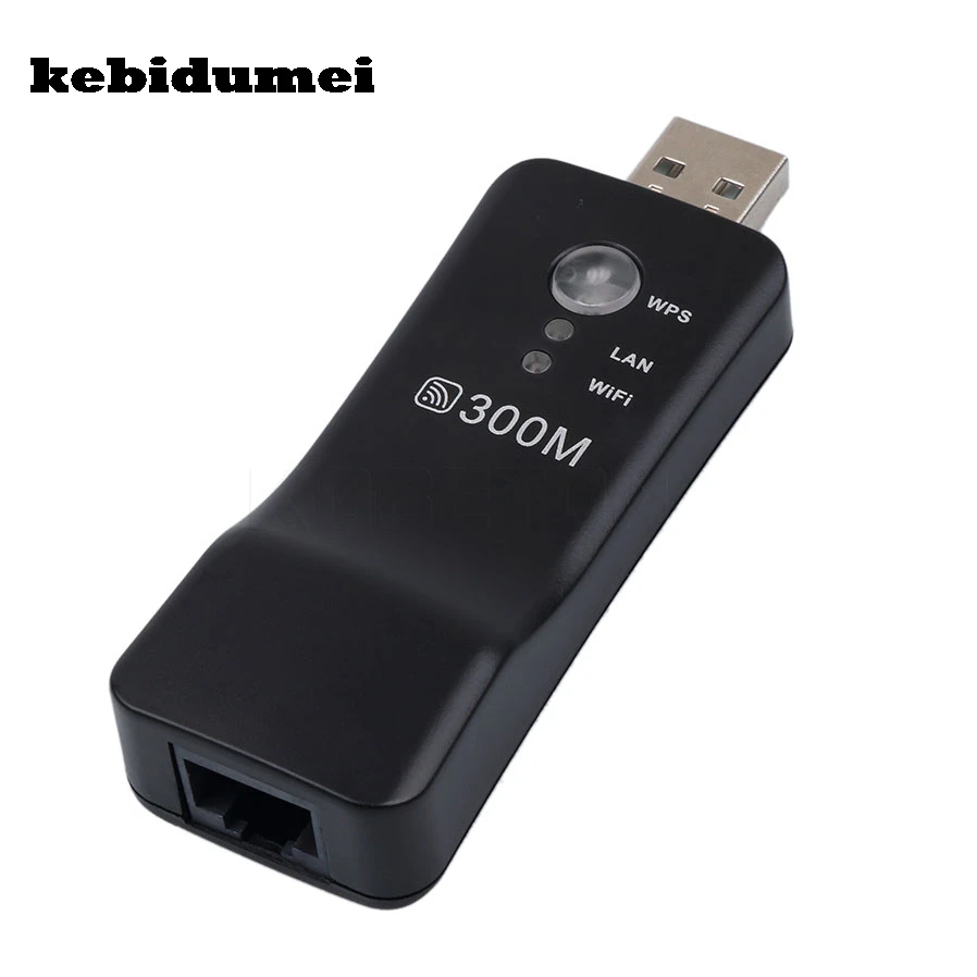 Универсальный ТВ Wi-Fi адаптер kebidumei 300 Мбит/с WPS репитер RJ-45 сетевой кабель для Samsung LG