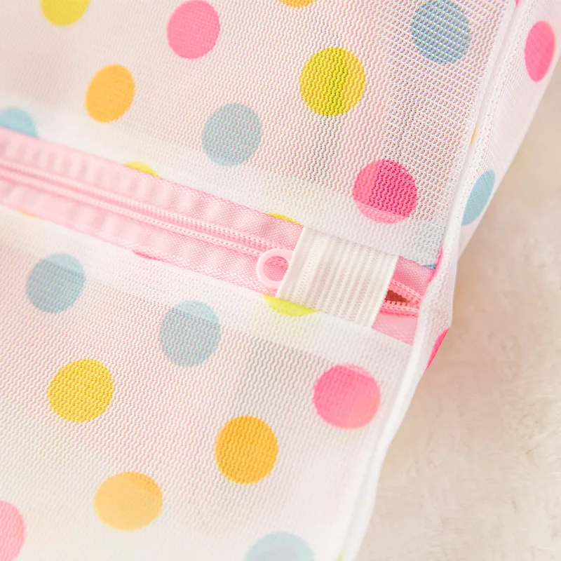 BalleenShiny السفر حمل 1 قطع دوت أكياس الغسيل مع سستة البوليستر الملابس الملابس الداخلية القذرة الملابس غسل مقسم حقيبة