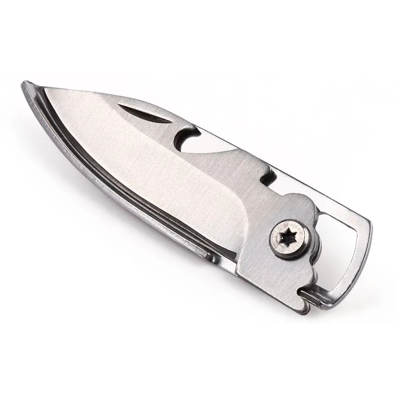 Открытый EDC инструмент Мультитул мини нож для выживания кемпинг инструмент Прочный Мини Сплав складной нож брелок инструмент - Цвет: B Silver