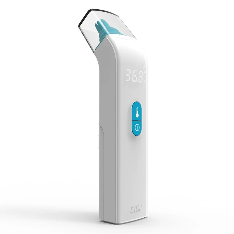 Koop Cigii baby oorthermometer infrarood LED display Body temperatuur detector Voice broadcast Gezondheidszorg voorhoofd temperatuur test