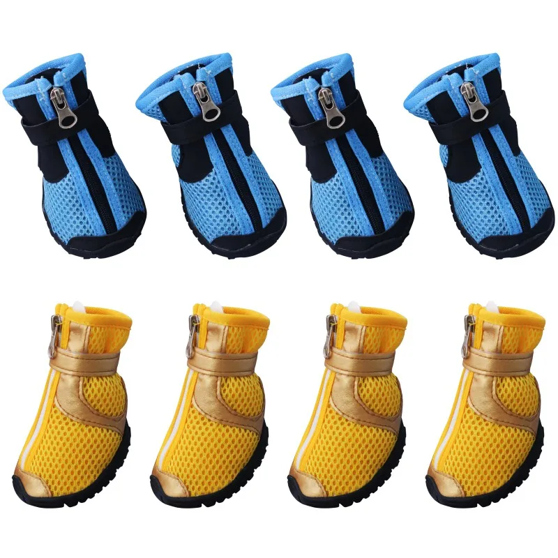 

4pcs Waterproof Winter Pet Dog Shoes Anti-slip Snow Pet Boots Paw Protector Warm Reflective For Medium Large Dogs Labrador Husky