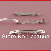 20 шт. Серебряная отделка 6 мм* 10,0 см простые тонкие металлические французские заколки с двумя замками без свинца и никеля