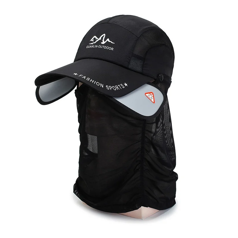

Outdoor Sport Fishing Hat Hiking Visor Hat UV Protection Face Neck Cover Fishing Sun Protect Cap