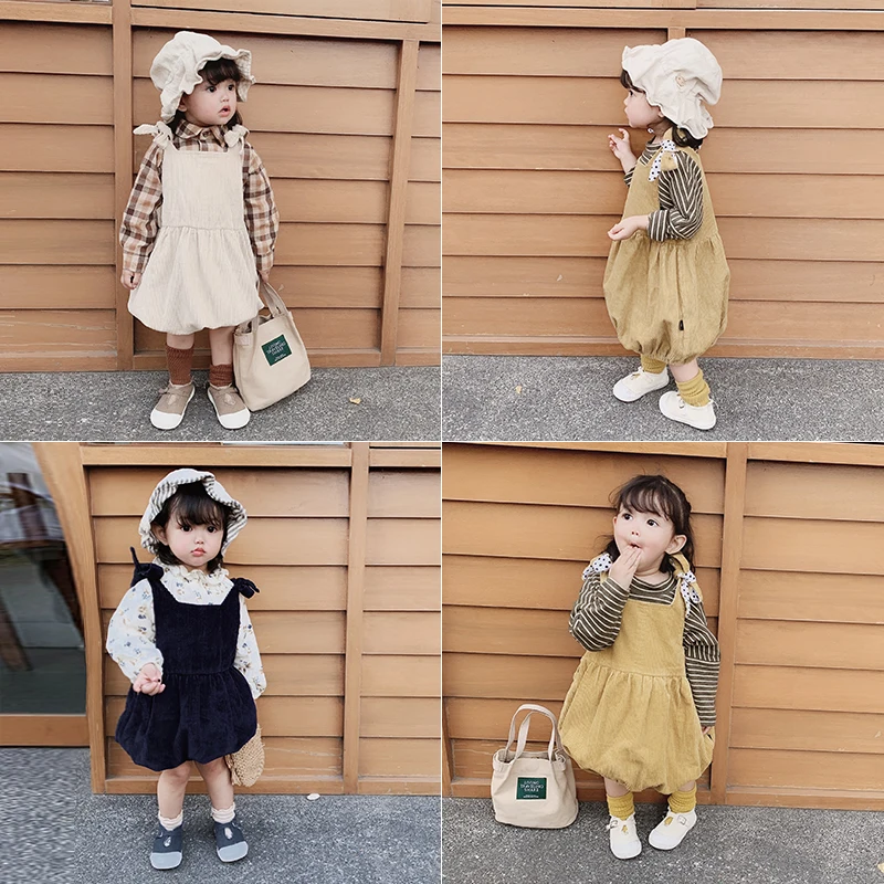 

2019 Spring New Children Solid Color Sling Dress Baby Girls Bow Leisure Sleeveless Dress Kids Clothing
