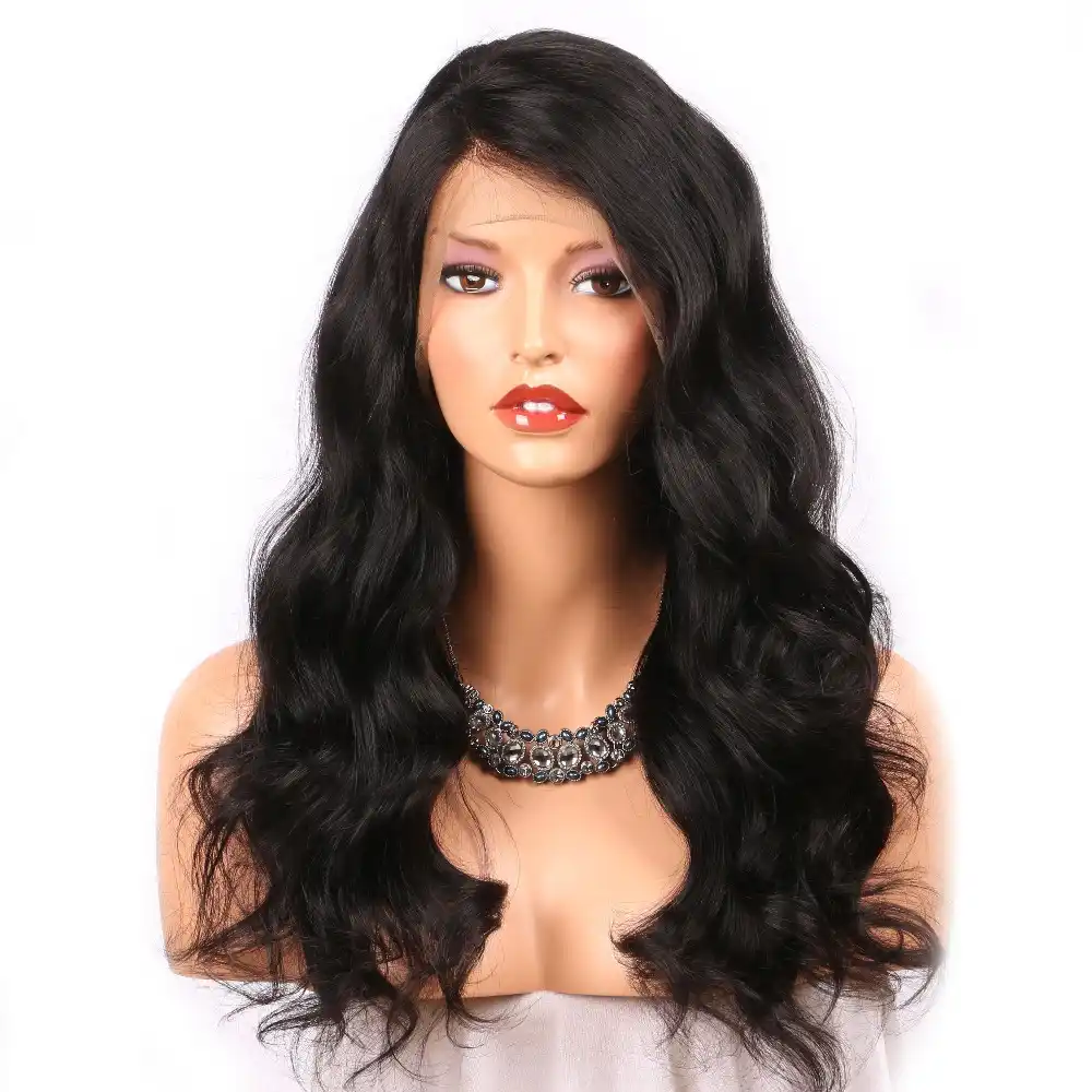 Brazilian 13x4 Body Wave Wigs Lace Front Human Hair Wigs Black