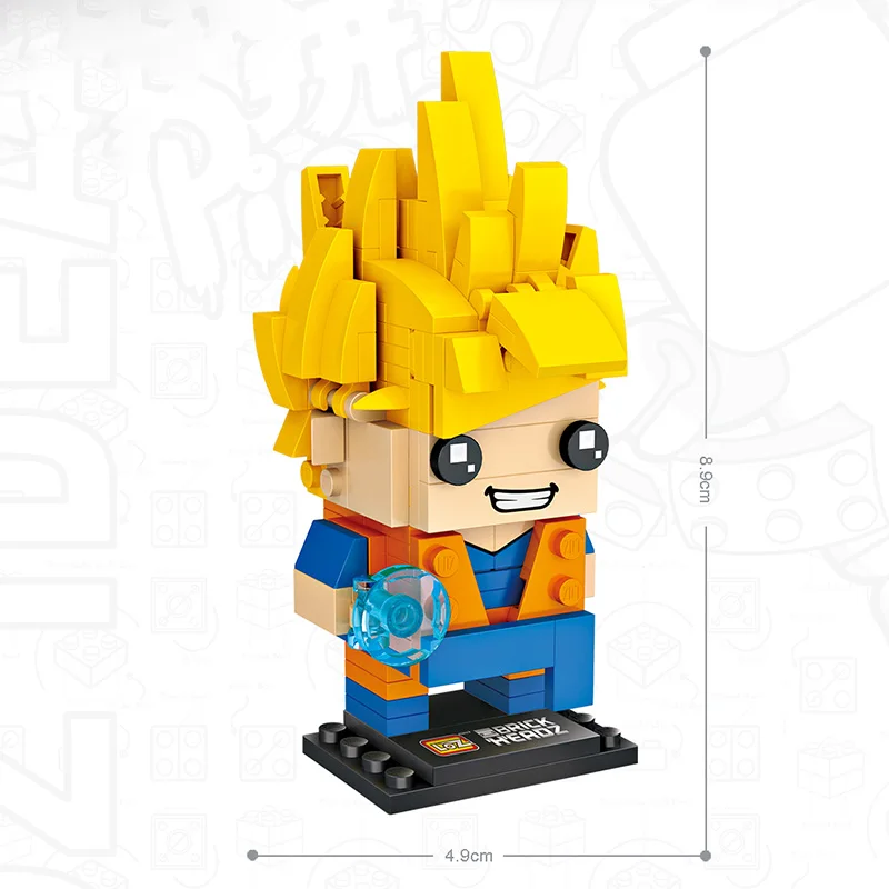 LOZ миниатюрный блоковый цетр строительные блоки Dragon Ball Z Сон Гоку brick Heads фигурка игрушки LOZ электронные блоки комплект 1424 1433 - Цвет: 1433 no box