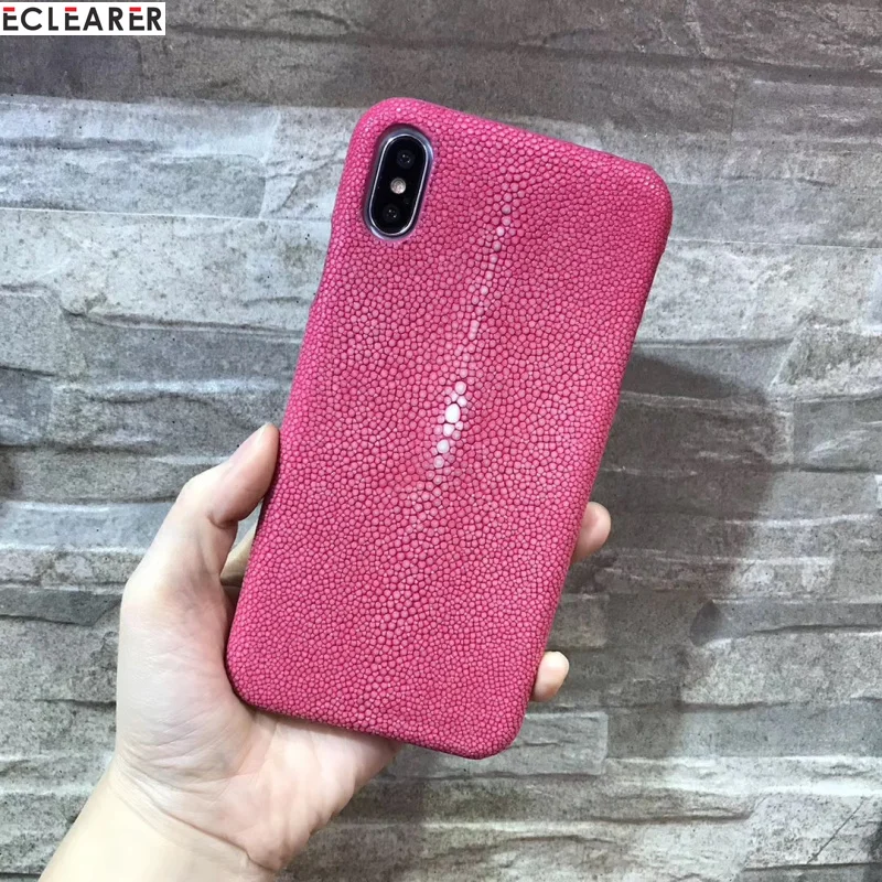 Модный кожаный чехол с натуральным жемчугом и рыбьей кожей для iPhone XS MAX/XR, задняя крышка, Роскошный кожаный чехол для iPhone XR XS MAX