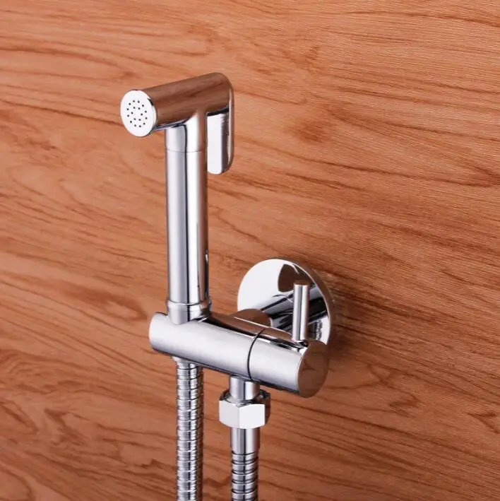 Angle Copper bathroom toilet shower blow fed spray gun nozzle bidet