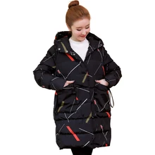 2019 Fashion Parkers Pregnant Women Winter Coat Thick Cotton Female Long Section Korean Jacket Loose Large Size Cotton Outerwear jacket pregnant women 2018 new style fashion casual pure winter warm hats long section pregnant women jacket