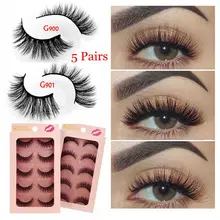 5 пар 3D норковые ресницы натуральные длинные ручной работы толстые 3D накладные ресницы для наращивания Большое расширение глаз инструмент красота макияж инструменты