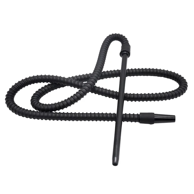 New Shisha Hookah Hose 1.5m Rubber Hose with 300mm Aluminum Alloy Stem