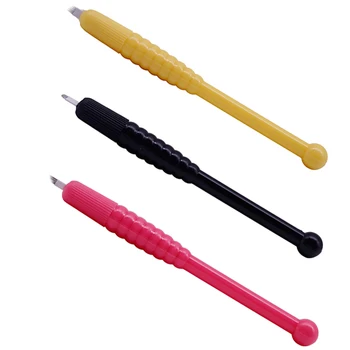 

5pcs 9pin/12pin/18U Shape Disposable Microblading Manual Tattoo Eyebrow Pen With Tattoo Blades Permanent Makeup Tattoo Pen